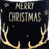 Gek op Kussens! Kerstkussens>Kerst 'Christmas Reindeer' Kussenhoes | Katoen/Polyester | 45 X 45 Cm | / Goud