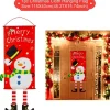 Merkloos Kersthanger>Kerst Decoratie - Banner - Deurhanger - Vrolijk Kerstfeest - Tuin - Voor Aan De Deur - Kerst Ornament - Kerstboom - Decor Voor Thuis - Gelukkig Nieuwjaar - Gift 2022 - Blije Sneeuwpop