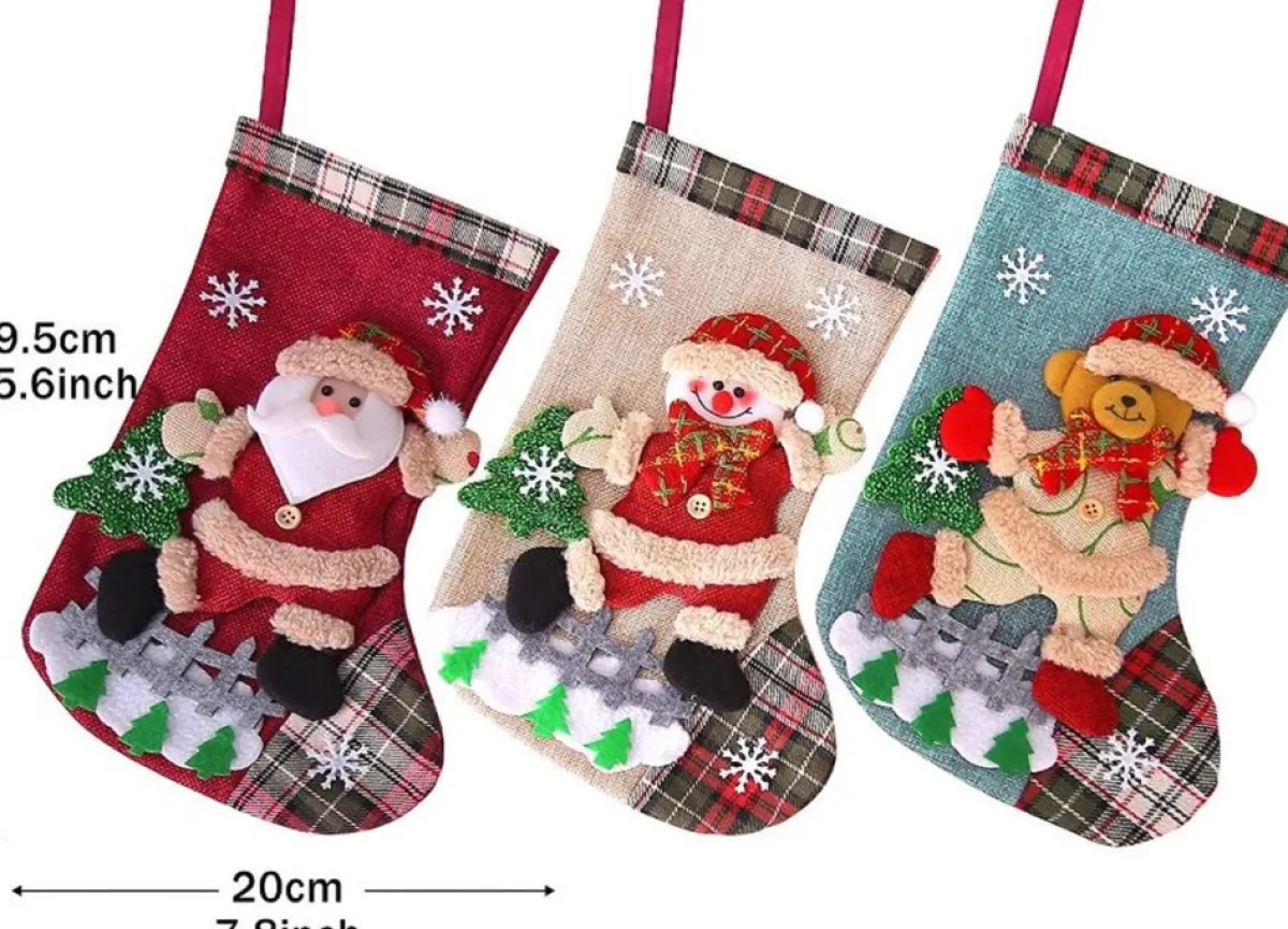 Merkloos Kerststukjes>Kerst Decoratie Voor Binnen - Kerstkous 3 Stuks