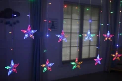 Merkloos Kerst Gordijn Ster 2 Meter - Rgb Rgb (2600K-2800K) Shop