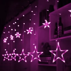 Merkloos Kerst Gordijn Ster 2 Meter - Rgb Rgb (2600K-2800K) Shop