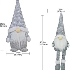 Merkloos Kerststallen>Kerst Kabouter Faceless Poppetjes Set Van 3