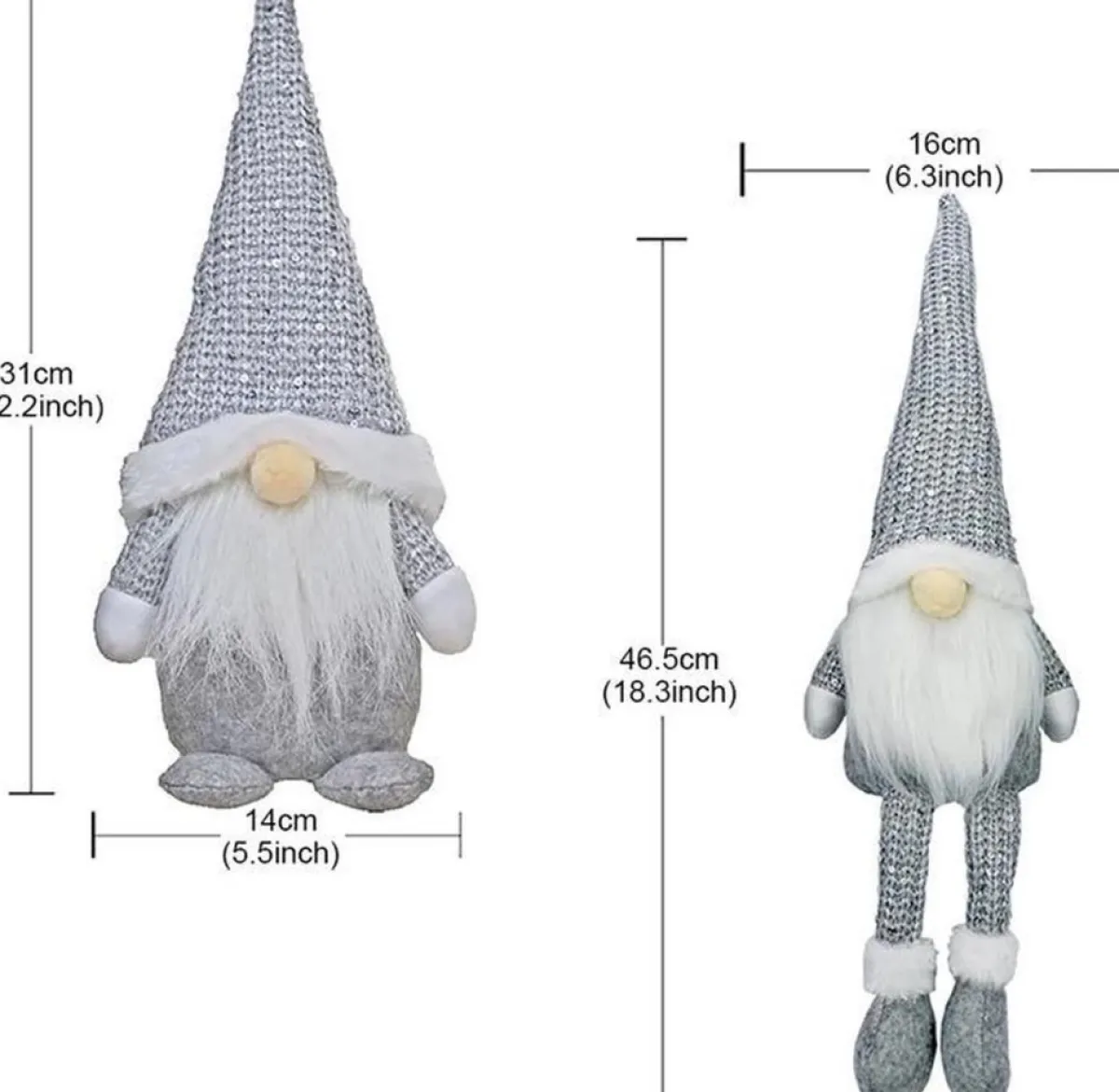 Merkloos Kerststallen>Kerst Kabouter Faceless Poppetjes Set Van 3