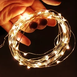 ABC-Led Kerst Koperdraad Led Verlichting - Warm Wit - 5 Meter - Incl. Batterijen Warm Wit 5 Meter Flash Sale