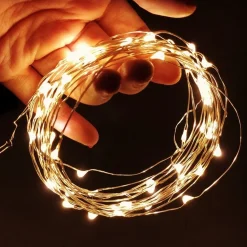 ABC-Led Kerst Koperdraad Led Verlichting - Warm Wit - 10 Meter - Incl. Batterijen Warm Wit 10 Meter Sale