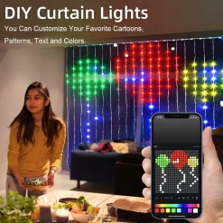 * Kerst Led Gordijn - Rgb Belichting - Led Verlichting - Patronen Instellen - 400 Leds Shop
