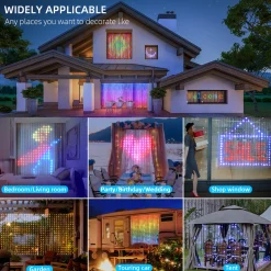 * Kerst Led Gordijn - Rgb Belichting - Led Verlichting - Patronen Instellen - 400 Leds Shop