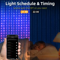 * Kerst Led Gordijn - Rgb Belichting - Led Verlichting - Patronen Instellen - 400 Leds Shop