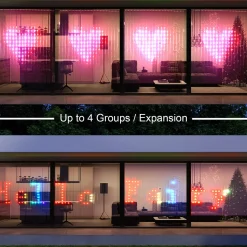 * Kerst Led Gordijn - Rgb Belichting - Led Verlichting - Patronen Instellen - 400 Leds Shop