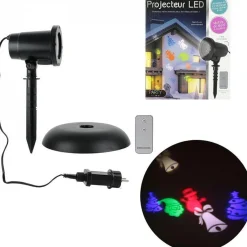 Party Time Kerst Led-Schijnwerper Voor Buiten Met Afstandsbediening - Zwart Clearance