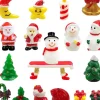 Merkloos Kerststukjes>Kerst Ornamenten – 18 Stuks - Kerst Micro Landschap - Mini Kerstman – Sneeuwpop – Beeldjes - Desktop Display - Kerst Accessoires - Poppenhuis Decoratie - Kerstdecoratie