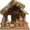 Bellatio Decorations Kerststallen>Kerstal Inclusief 8 Kerststalletje Figuren Van Polystone 27 X 17 X 26 Cm