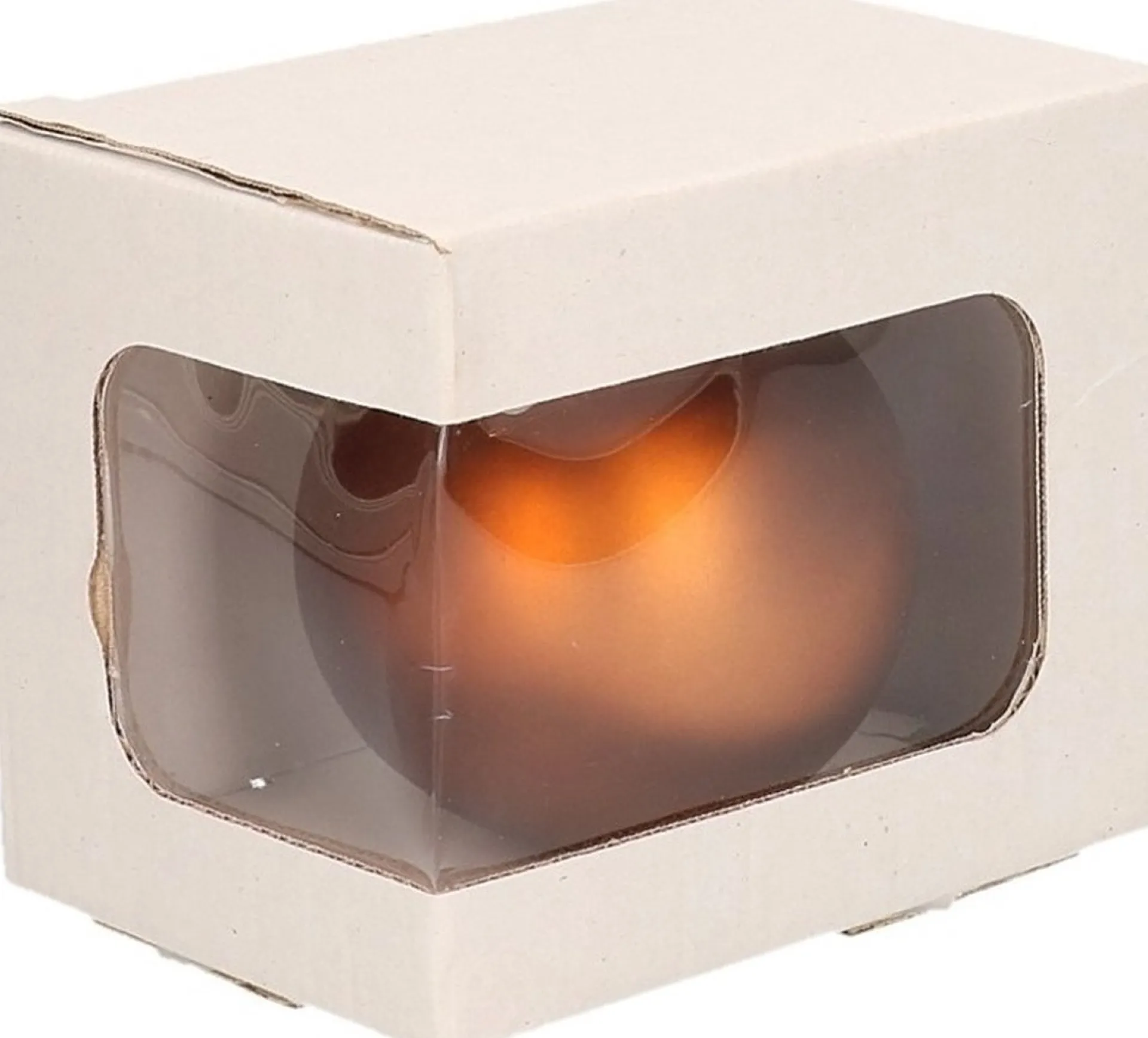 Bellatio Decorations Kerstbal Verpakken 2X Doosjes Met Venster 12 X 9 X 10 Cm - Speciale/Luxe Kerstballen Verpakkingen/Opbergdoosjes Fashion