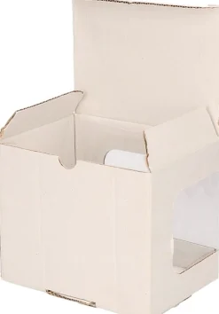 Bellatio Decorations Kerstbal Verpakken 2X Doosjes Met Venster 12 X 9 X 10 Cm - Speciale/Luxe Kerstballen Verpakkingen/Opbergdoosjes Fashion