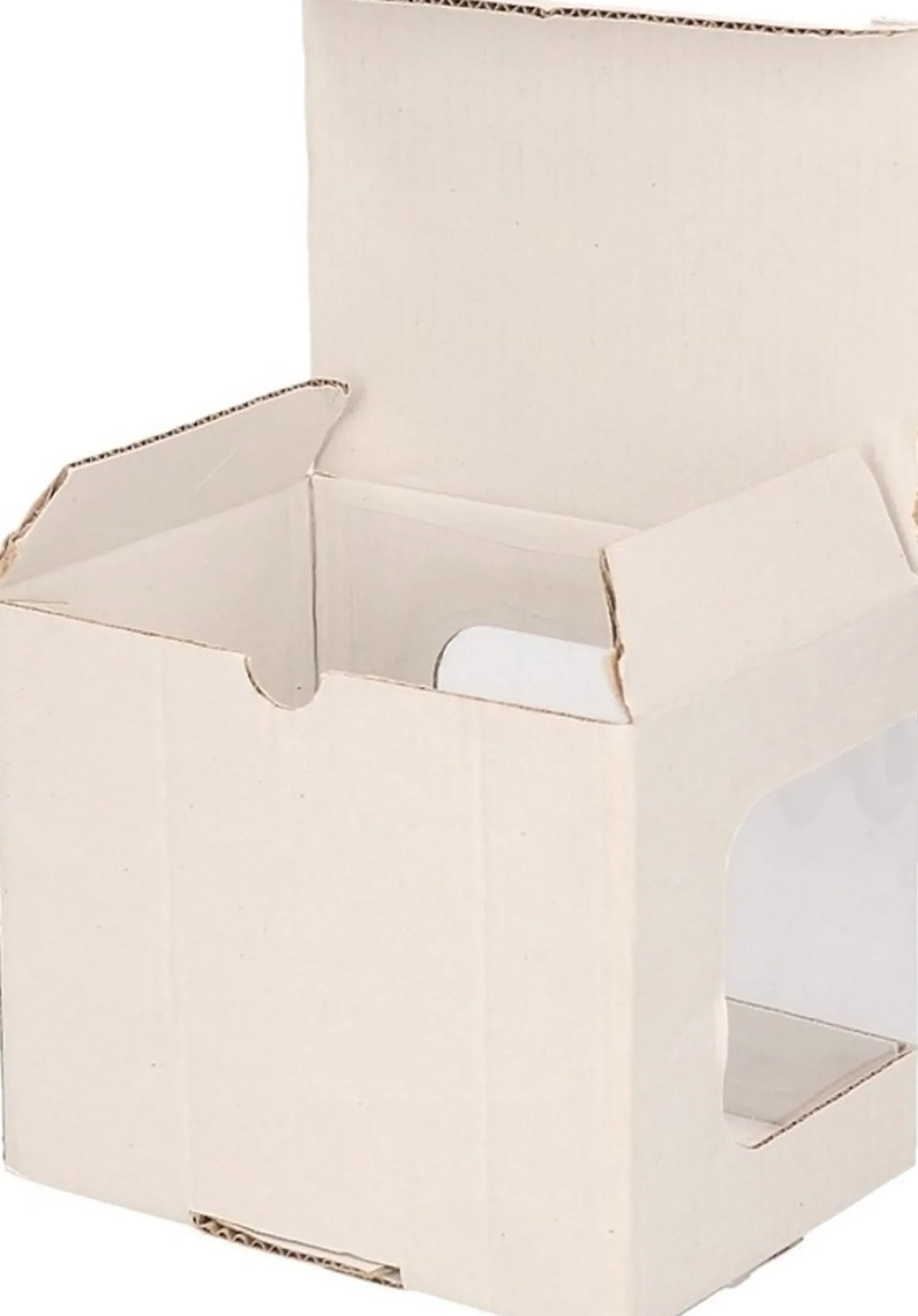 Bellatio Decorations Kerstbal Verpakken 2X Doosjes Met Venster 12 X 9 X 10 Cm - Speciale/Luxe Kerstballen Verpakkingen/Opbergdoosjes Fashion