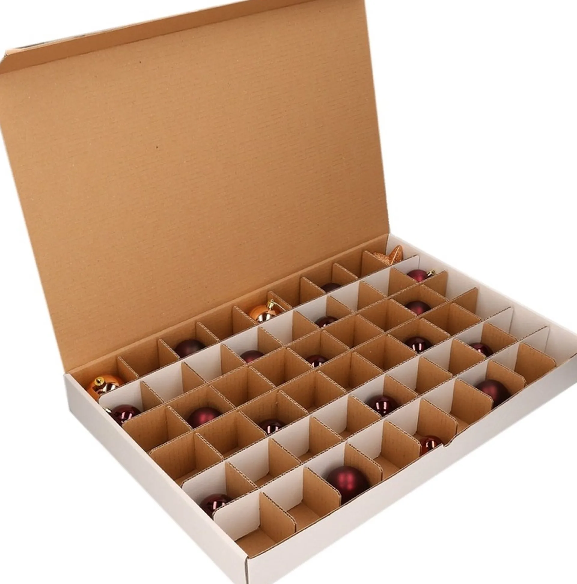 Bellatio Decorations Kerstballen Opbergbox - 2 Stuks Vakjesdozen Voor 54 Kerstballen Van 6 Cm Cheap