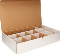 Bellatio Decorations Kerstballen Opbergbox - Vakjesdoos Voor 15 Kerstballen Van 10 Cm En 54 Kerstballen Van 6 Cm New