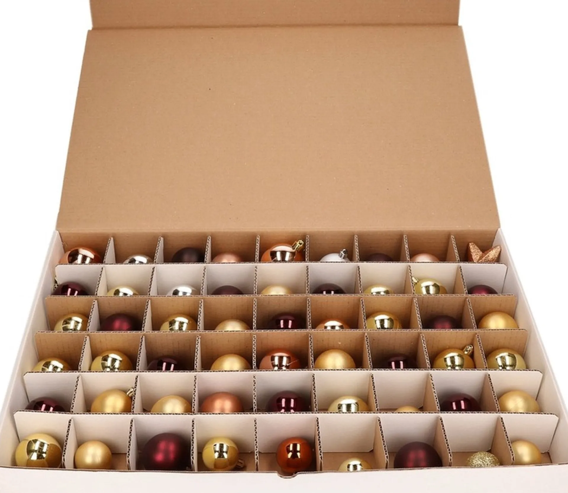 Bellatio Decorations Kerstballen Opbergbox - Vakjesdoos Voor 54 Kerstballen Van 6 Cm Cheap
