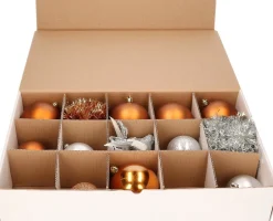 Bellatio Decorations Kerstballen Opbergbox - Vakjesdoos Voor 15 Kerstballen Van 10 Cm Discount