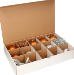 Bellatio Decorations Kerstballen Opbergbox - 6X Vakjesdoos Voor 15 Kerstballen Van 10 Cm Cheap