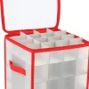 CEPEWA Kerstballen Opruimen/Opbergen Opbergbox Voor 64 Kerstballen Van 6 Cm 30 X 30 Cm Best