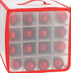 CEPEWA Kerstballen Opruimen/Opbergen Opbergbox Voor 64 Kerstballen Van 6 Cm 30 X 30 Cm Best