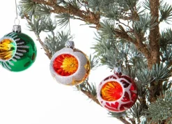 Merkloos Kerstboomversieringen></noscript>Kerstballen Set - 12 Kerstballen - Kerstballen Glas - Handmade - Retro Kerstballen - Kerstboomversiering - Gekleurde Kerstballen - Vintage Kerstballen