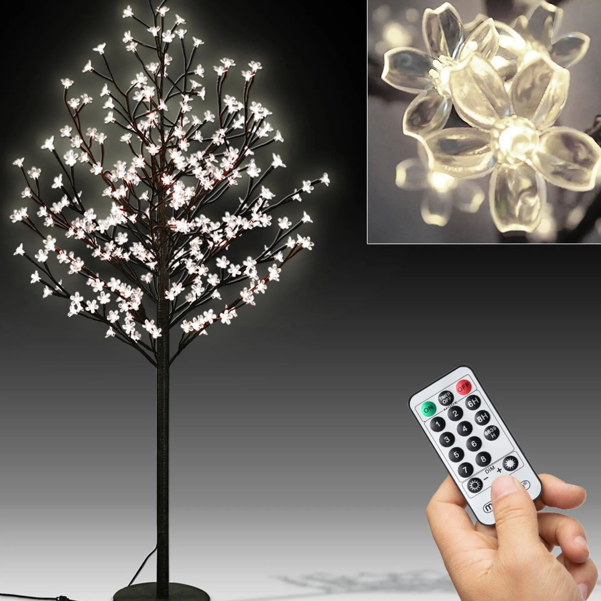 Monzana Kerstbloesem, 220 Cm, 220 Led's, Kerstboom, Kerstversiering, Bloesem, Voor Binnen En Buiten Online
