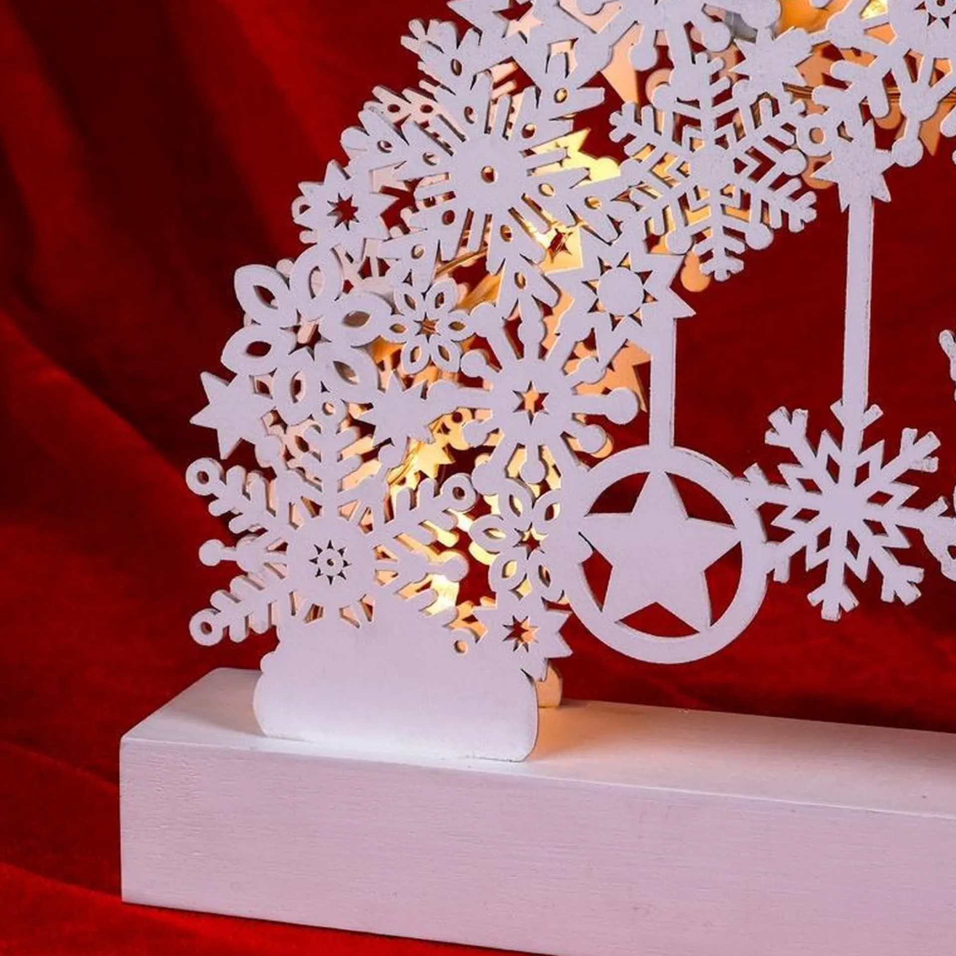 Monzana Kerstboog Sneeuwvlokken Led – Batterij – Warm Wit Online