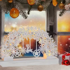 Monzana Kerstboog Sneeuwvlokken Led – Batterij – Warm Wit Online