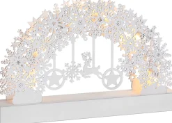 Monzana Kerstboog Sneeuwvlokken Led – Batterij – Warm Wit Online