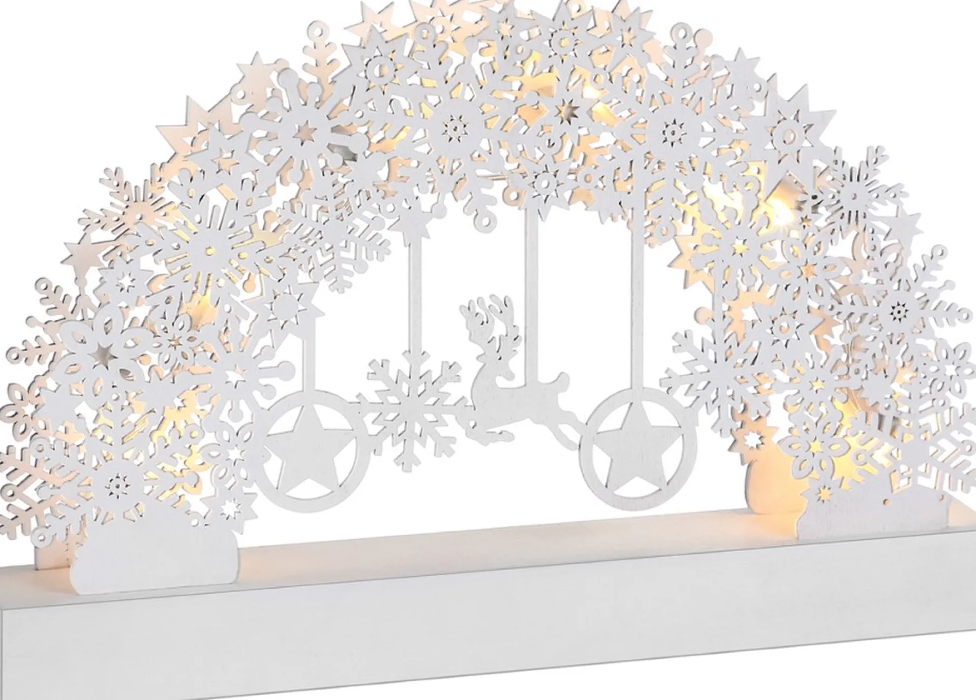 Monzana Kerstboog Sneeuwvlokken Led – Batterij – Warm Wit Online