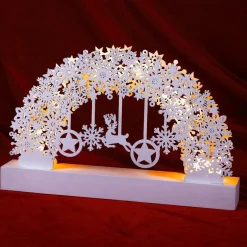 Monzana Kerstboog Sneeuwvlokken Led – Batterij – Warm Wit Online