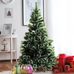 ChristmasGoodz Kerstboom - Kunstkerstboom - Kunstkerstboom 150 Cm - Met Sneeuw - H 150 X B 75 Cm Cheap