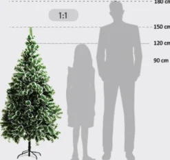 ChristmasGoodz Kerstboom - Kunstkerstboom - Kunstkerstboom 150 Cm - Met Sneeuw - H 150 X B 75 Cm Cheap