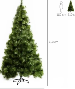 ChristmasGoodz Kerstboom - Kunstkerstboom - Kunstkerstboom 210 Cm - H 210 X B 90 Cm New