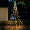 Merkloos Kerstboom - Led Kerstboom - Kunst Kerstboom - Metalen Kerstboom - Met Timer - Snel En Makkelijk - Flag Tree - Warm Wit - Kerst - Binnen En Buiten - 250Cm - 500 Led - Water Bestendig - Binnen En Buiten Discount
