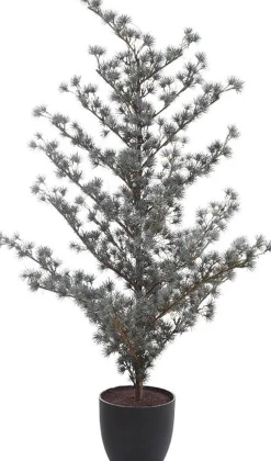 Merkloos Kerstboom 125Cm - Met Verlichting - In Pot Flash Sale
