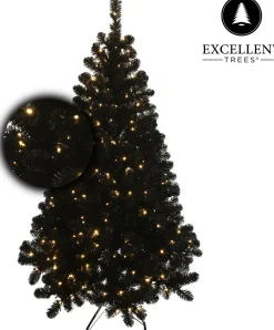 Excellent Trees Kerstboom ® Led Stavanger Black 180 Cm Met Verlichting - Nu Met Gratis Opbergtas T.W.V. € 24.95 Fashion