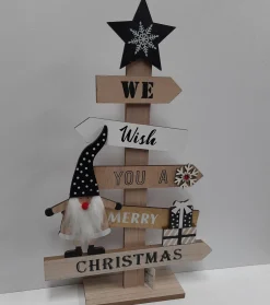 Fame musthaves Kerstboom Hout We Wish You A Merry Christmas 47Cm Hoog Discount