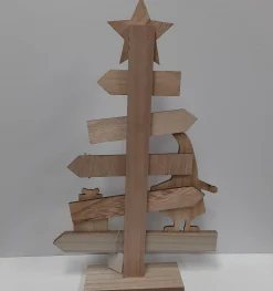 Fame musthaves Kerstboom Hout We Wish You A Merry Christmas 47Cm Hoog Discount