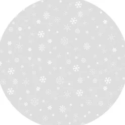 vloerkledenopvinyl.nl Kerstboom Kleed | Sneeuwvlokjes Lichtgrijs Best