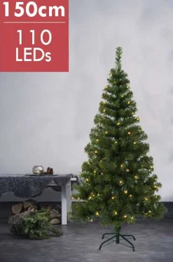 Star Trading Kerstboom "Ottawa" -150Cm -110 Leds -Ook Geschikt Voor Buiten -Lichtkleur: Warm Wit -Met Stekker -Kerstdecoratie Fashion