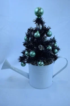 ZoeZo Design Kerststukjes>Kerstboom (Pje) In Metalen Gieter. Hoogte 37 Cm O 12 Cm Br 32 Cm, Kerststukje