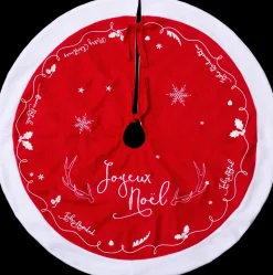 Fééric Lights and Christmas® Kerstboom Rok - Kerstboomrok/Kerstboom Kleed Rood 90 Cm - Kerstboom Rok/Rokken - Joyeux Noel Store