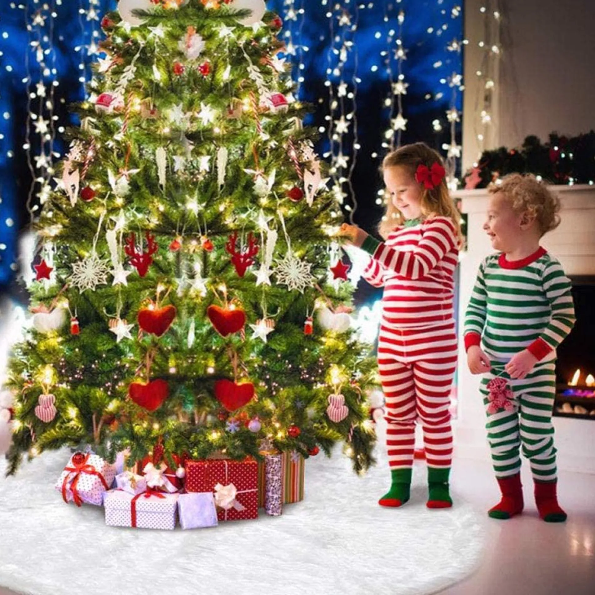 Selwo Kerstboom Rok, Grote Witte Kerstboom Rok Kerstboom Rok Schort Ornamenten Voor Kerstmis Jaar Decoratie Door (30 Inch / 78 Cm) Clearance