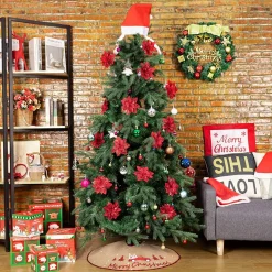 Selwo Kerstboomdeken 75 Cm Jute Witte Sneeuwvlok Auto Bedrukte Kerstboom Rok Voor Vakantie Vloer Kerstboom Decoratie Discount