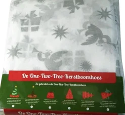 Dutch Flower Lady Kerstboomhoes Wit-Zilvergrijs New