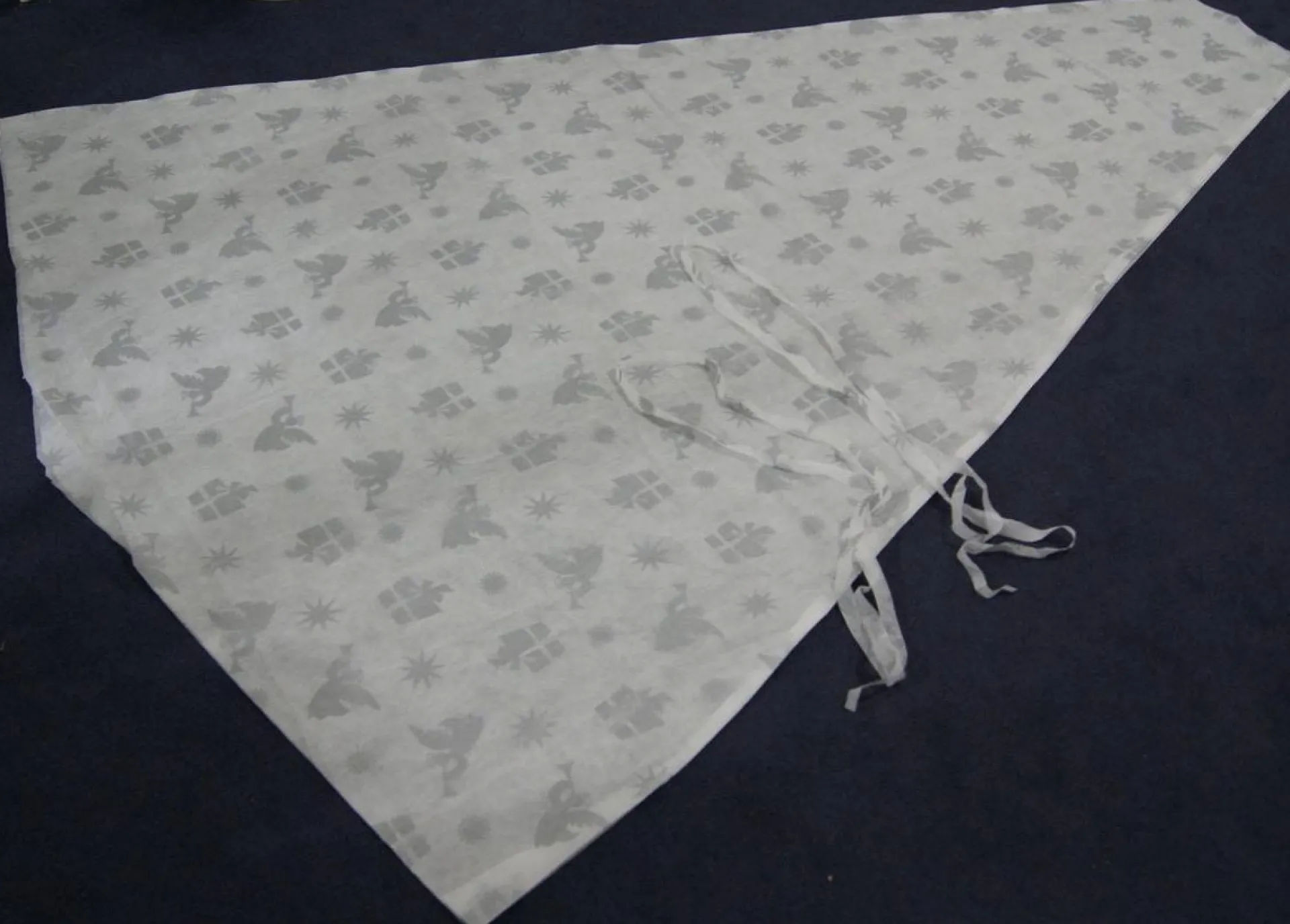 Dutch Flower Lady Kerstboomhoes Wit-Zilvergrijs New