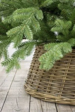 Merkloos Kerstboomhuls L Antique Grey L O 60 Cm L Hoogte 26 M L Kerst Accessoire L Rotan L Kerstboom Mand Fashion